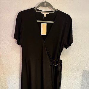 Michael Kors | Black Faux Wrap Dress